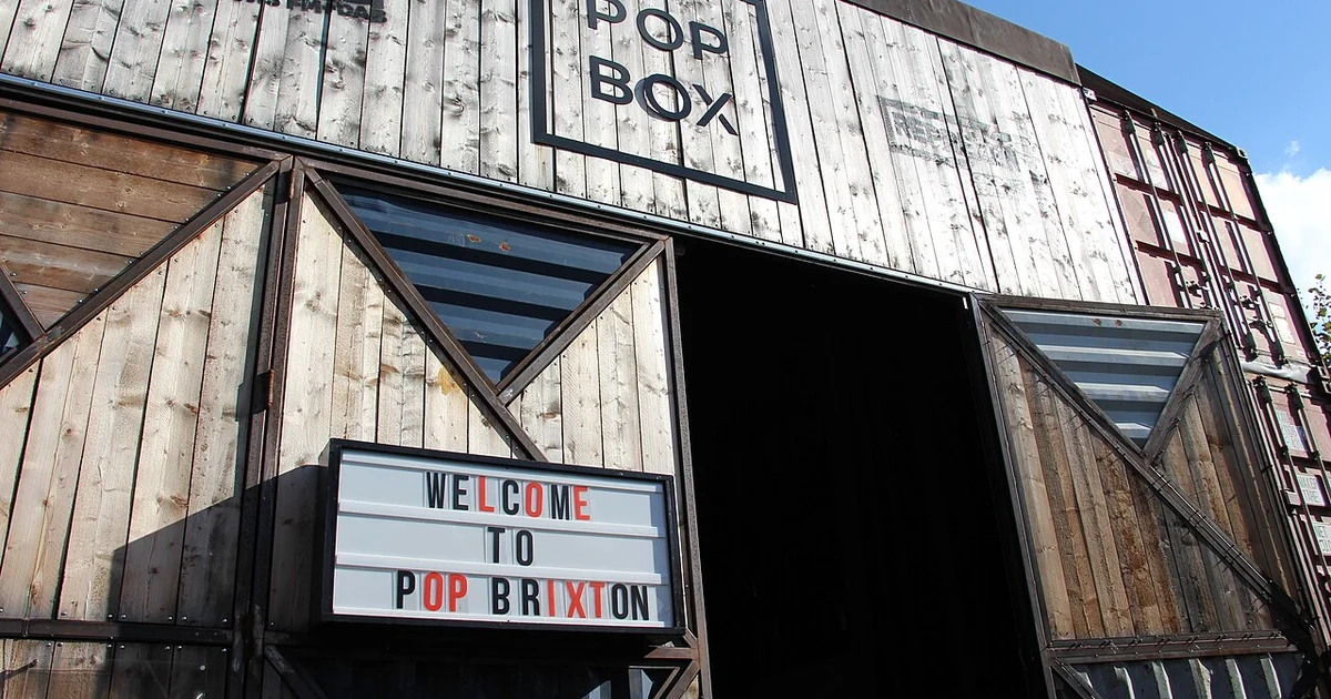Brixton Station Road Since opening in May 2015 Pop Brixton has fast become a thriving destination for new business, affordable workspaces, innovation and community schemes and food and drink and retail outlets.